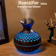Wood Grain Humidifier 300ml USB Aroma Diffuser