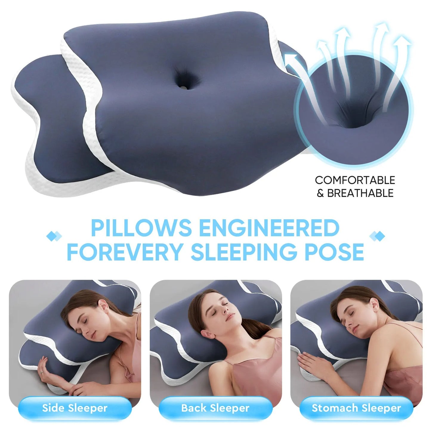 Premium Memory Foam Cervical Support Pillow