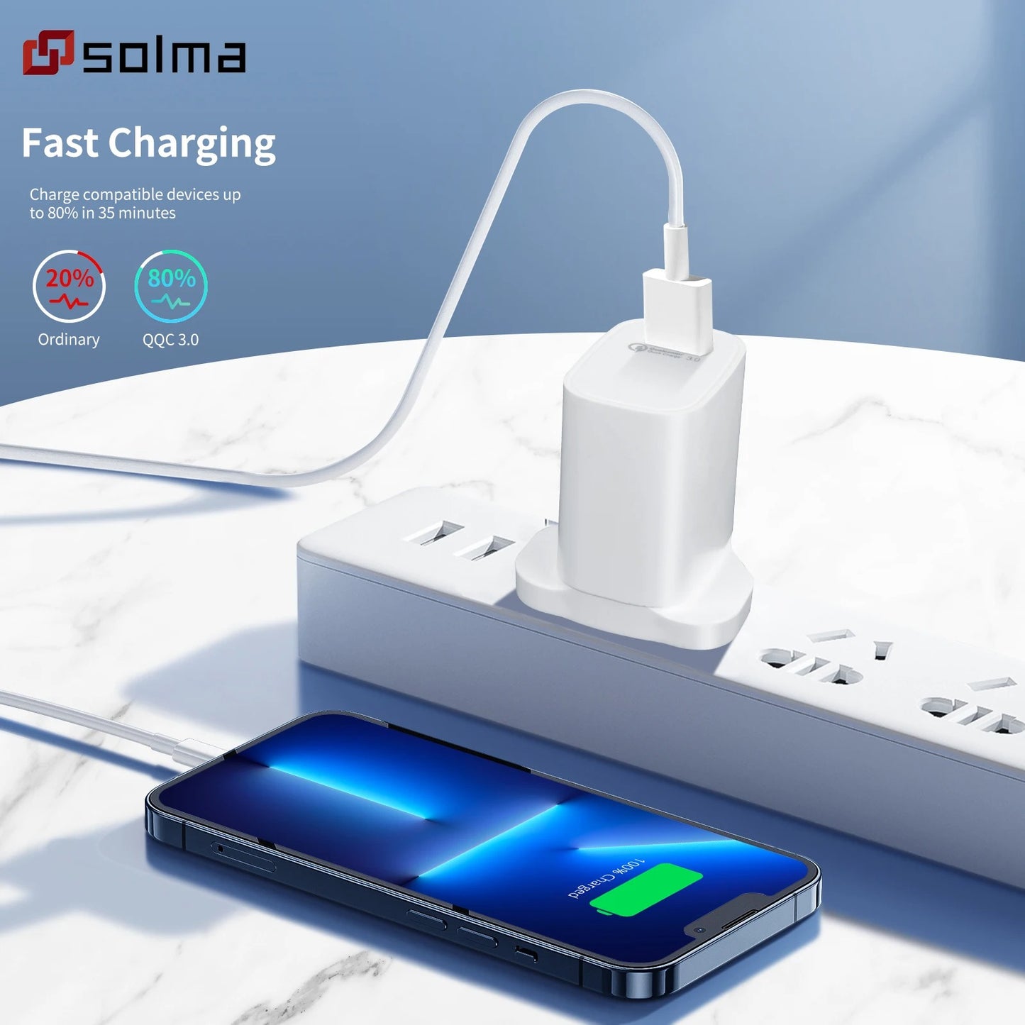 QC 3.0 USB Fast Charging Wall Charger