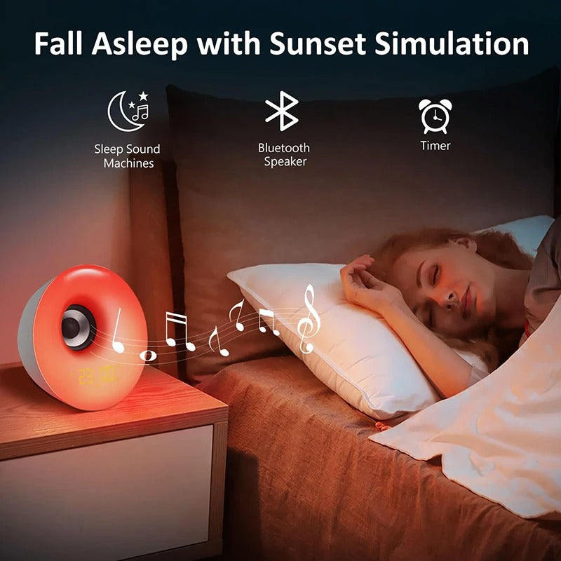 Bluetooth Speaker Wake Up Light Alarm Clock