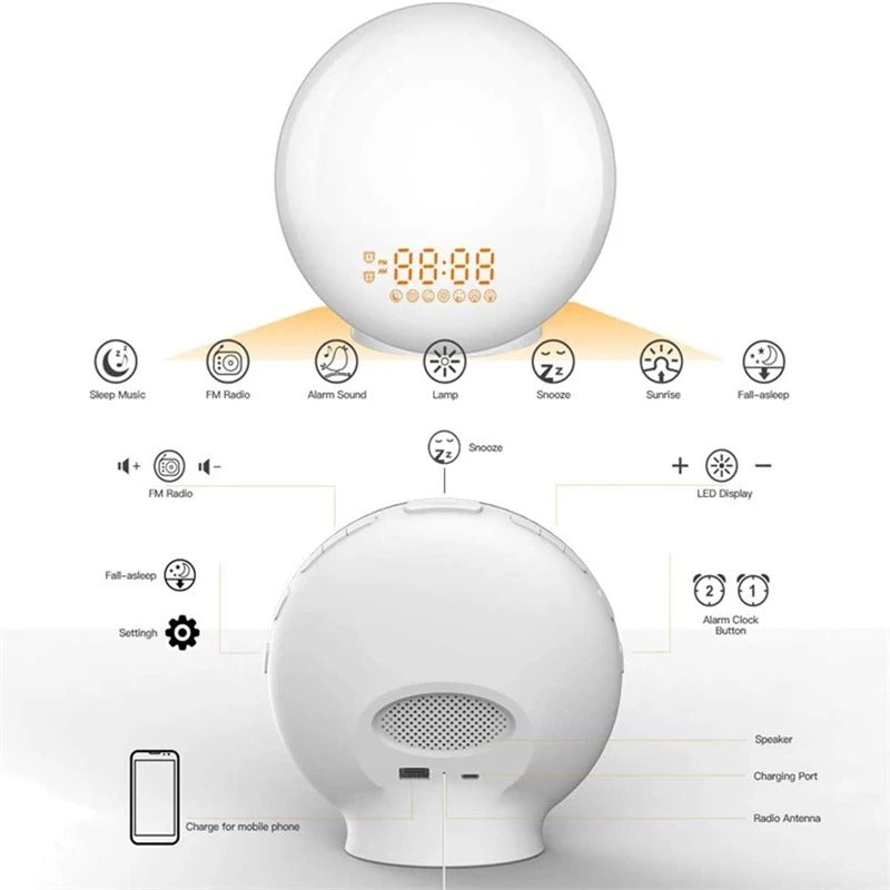 Smart Light Wake Up Alarm Clock